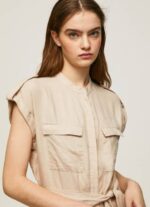 Pepe Jeans lyhyt haalari vyöllä naiset kivi TB00176 - Image 3