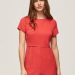 Pepe Jeans lyhyt kreppihaalari naiset studio punainen TB00203