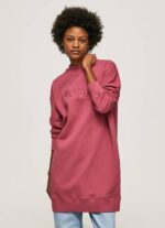 Pepe Jeans lyhyt neulemekko logolla naiset tumma poskipuna TB00205 - Image 2