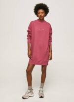 Pepe Jeans lyhyt neulemekko logolla naiset tumma poskipuna TB00205 - Image 5