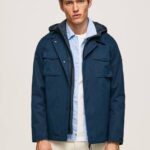 Pepe Jeans lyhyt parka, jossa irrotettava ruokalappu miehet dulwich TB00832