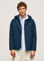 Pepe Jeans lyhyt parka, jossa irrotettava ruokalappu miehet dulwich TB00832