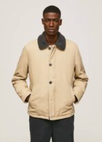 Pepe Jeans lyhyt puffainen kangastakki miehet kivi TB00838 - Image 3