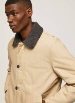 Pepe Jeans lyhyt puffainen kangastakki miehet kivi TB00838 - Image 4