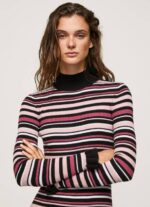 Pepe Jeans lyhyt raidallinen neulemekko naiset multi TB00174 - Image 3