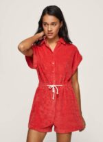 Pepe Jeans lyhyt samettihaalari naiset studio punainen TB00210