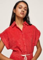 Pepe Jeans lyhyt samettihaalari naiset studio punainen TB00210 - Image 3