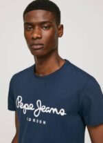 Pepe Jeans lyhythihainen puuvillainen t-paita miehet laivasto TB001005 - Image 2