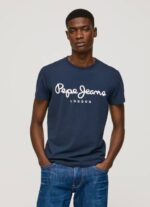 Pepe Jeans lyhythihainen puuvillainen t-paita miehet laivasto TB001005
