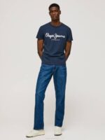 Pepe Jeans lyhythihainen puuvillainen t-paita miehet laivasto TB001005 - Image 4