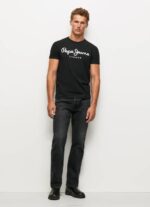Pepe Jeans lyhythihainen puuvillainen t-paita miehet musta TB001003 - Image 2
