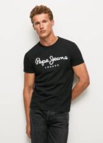 Pepe Jeans lyhythihainen puuvillainen t-paita miehet musta TB001003 - Image 3