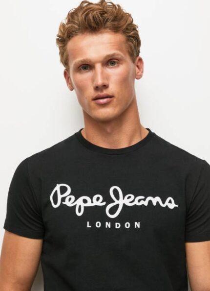 Pepe Jeans lyhythihainen puuvillainen t-paita miehet musta TB001003
