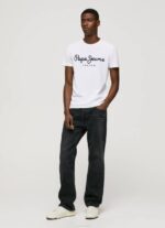 Pepe Jeans lyhythihainen puuvillainen t-paita miehet valkoinen TB001002 - Image 2