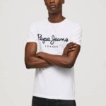 Pepe Jeans lyhythihainen puuvillainen t-paita miehet valkoinen TB001002