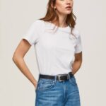 Pepe Jeans lyhythihainen puuvillainen t-paita naiset valkoinen TB00420