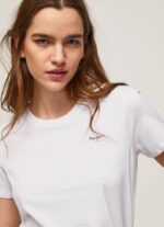 Pepe Jeans lyhythihainen puuvillainen t-paita naiset valkoinen TB00420 - Image 3