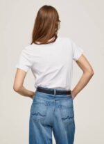 Pepe Jeans lyhythihainen puuvillainen t-paita naiset valkoinen TB00420 - Image 4