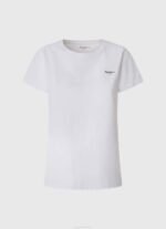 Pepe Jeans lyhythihainen puuvillainen t-paita naiset valkoinen TB00420 - Image 5