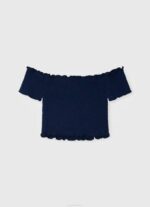 Pepe Jeans lyhythihainen rypytetty toppi tyttö dulwich TB001425 - Image 2