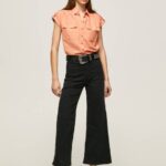 Pepe Jeans lyhythihainen työpaita naiset persikka TB00340