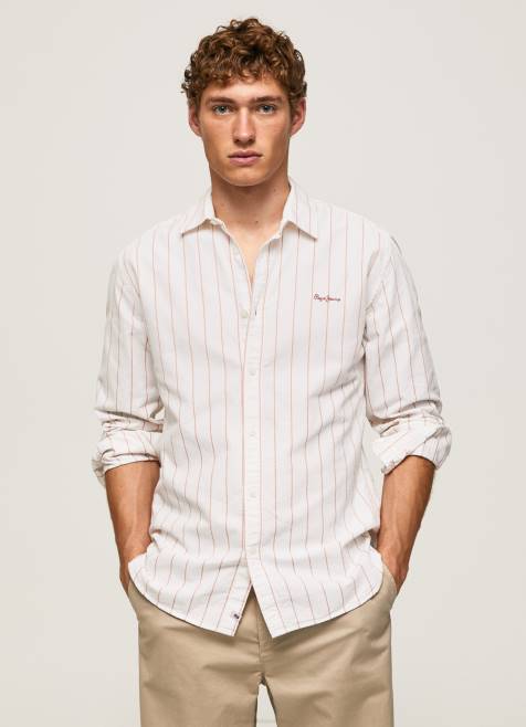 pepe_jeans_lyntonin_normaalikokoinen_oxford_paita_miehet_valkoinen_tb001034.jpg Pepe Jeans Lyntonin normaalikokoinen oxford-paita miehet valkoinen TB001034 - Image 1