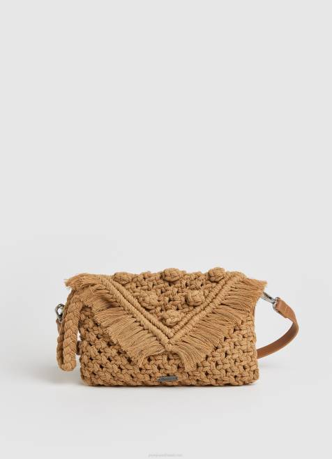 pepe_jeans_macrame_crossbody_laukku_naiset_kameli_tb00744.jpg Pepe Jeans macrame crossbody laukku naiset kameli TB00744 - Image 1
