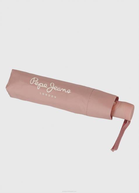 Pepe Jeans macy taitettava automaattinen sateenvarjo naiset tuhka ruusu TB00788 - Image 2
