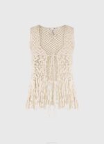 Pepe Jeans makrame-liivi hapsuilla naiset mousse TB00135 - Image 5