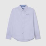 Pepe Jeans maldonin normaali istuva popliinipaita poika valkoinen TB001662