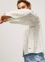 Pepe Jeans mao kaulus puuvilla Dobby pusero naiset mousse TB00362 - Image 3