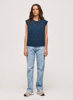 Pepe Jeans marmoroitu kädenreikähihainen t-paita naiset dulwich TB00406 - Image 2