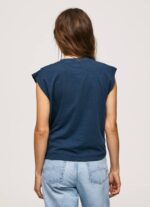 Pepe Jeans marmoroitu kädenreikähihainen t-paita naiset dulwich TB00406 - Image 4