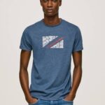 Pepe Jeans marmoroitu logoprintti t-paita miehet jarman TB00986