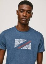 Pepe Jeans marmoroitu logoprintti t-paita miehet jarman TB00986 - Image 3