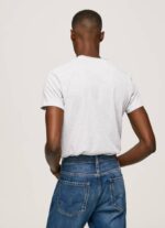 Pepe Jeans marmoroitu logoprintti t-paita miehet valkoinen TB00987 - Image 4