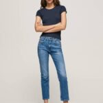 Pepe Jeans mary korkeavyötäröiset tavalliset farkut naiset denim TB0018