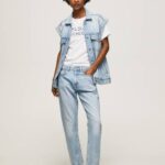 Pepe Jeans mary korkeavyötäröiset tavalliset farkut naiset denim TB0019
