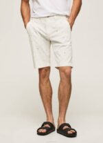 Pepe Jeans mc queen print chino shortsit miehet valkoinen TB001116 - Image 2