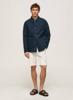 Pepe Jeans mc queen print chino shortsit miehet valkoinen TB001116