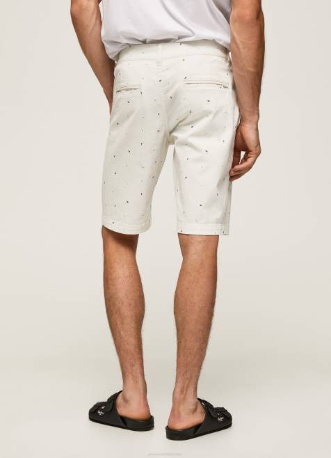 Pepe Jeans mc queen print chino shortsit miehet valkoinen TB001116 - Image 4