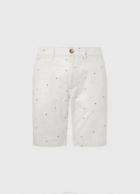 Pepe Jeans mc queen print chino shortsit miehet valkoinen TB001116 - Image 5