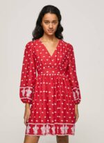 Pepe Jeans mekko kirjailtuilla yksityiskohdilla naiset studio punainen TB00216 - Image 2