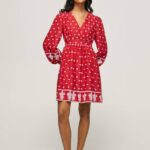 Pepe Jeans mekko kirjailtuilla yksityiskohdilla naiset studio punainen TB00216