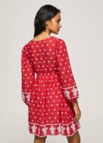 Pepe Jeans mekko kirjailtuilla yksityiskohdilla naiset studio punainen TB00216 - Image 4