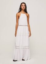Pepe Jeans mekko kirjailtuilla yksityiskohdilla naiset valkoinen TB00219 - Image 2