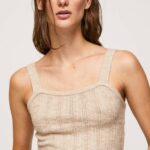Pepe Jeans neuloa olkaimet toppi naiset harrastaja TB00242
