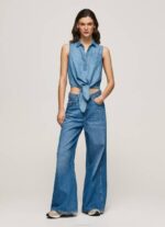 Pepe Jeans normaalikokoinen hihaton paita naiset denim TB00368 - Image 2