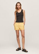 Pepe Jeans normaalikokoiset puuvillashortsit naiset paistaa TB00518