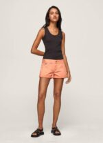 Pepe Jeans normaalikokoiset puuvillashortsit naiset persikka TB00526